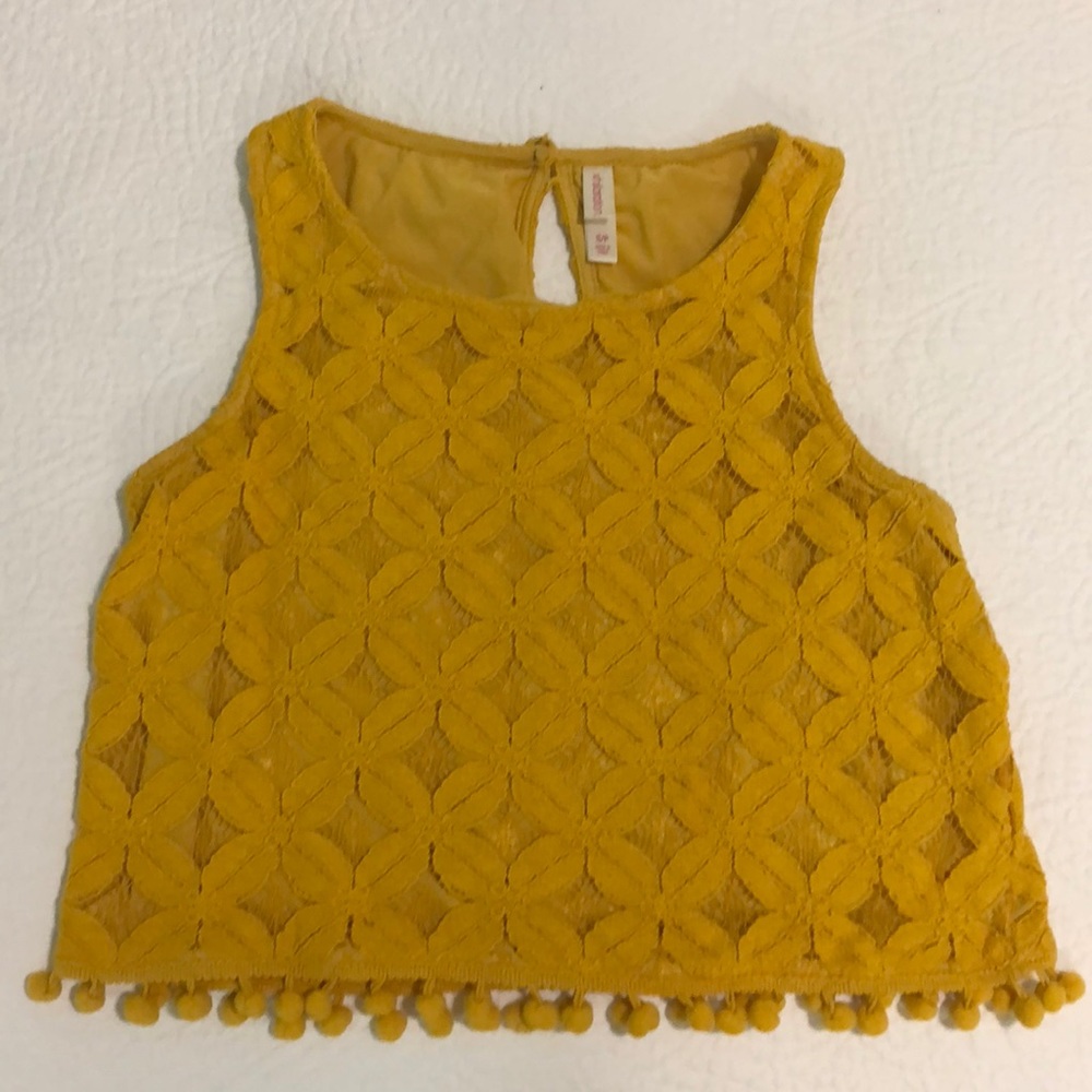 yellow crop top
